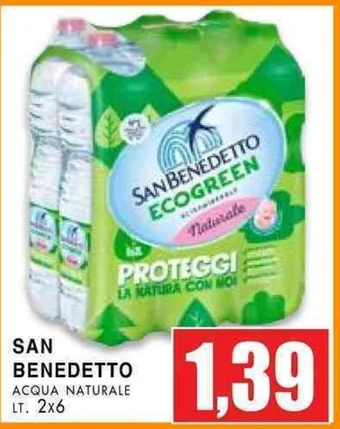 La Mimosa Supermercati SAN BENEDETTO ACQUA NATURALE LT. 2X6 offerta