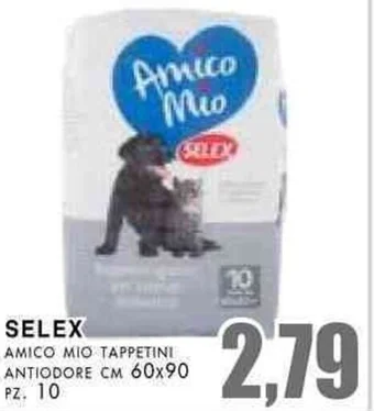 La Mimosa Supermercati SELEX AMICO MIO TAPPETINI ANTIODORE CM 60x90 PZ. 10 offerta