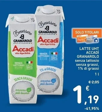 Spazio Conad Granarolo latte uht accadi offerta