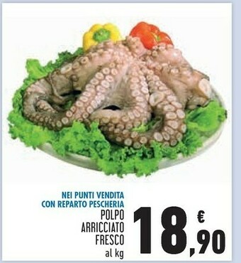 Conad Polpo Arricciato Fresco offerta