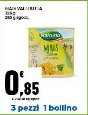 Conad City Valfrutta Mais 326g offerta