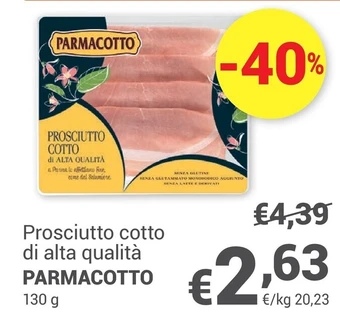 Unes Parmacotto prosciutto cotto di alta qualità offerta