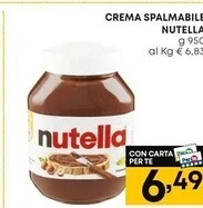 Pam Ferrero crema spalmabile nutella offerta