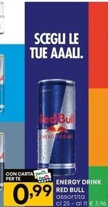 Pam Red bull energy drink offerta