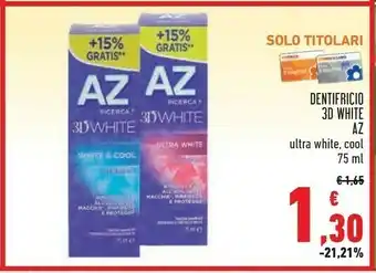 Conad Az Dentrifricio 3d White offerta