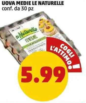 PENNY UOVA MEDIE LE NATURELLE conf. da 30 pz offerta