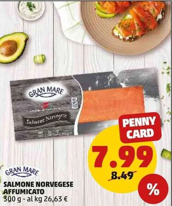 PENNY SALMONE NORVEGESE AFFUMICATO 500 g offerta
