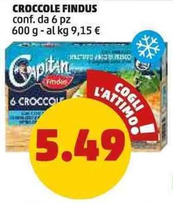PENNY CROCCOLE FINDUS conf. da 6 pz 600 g offerta