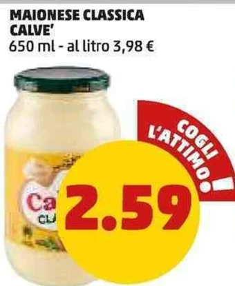 PENNY MAIONESE CLASSICA CALVE' 650 ml offerta