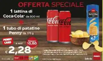 PENNY 1 lattina di Coca-Cola da 500 mi offerta