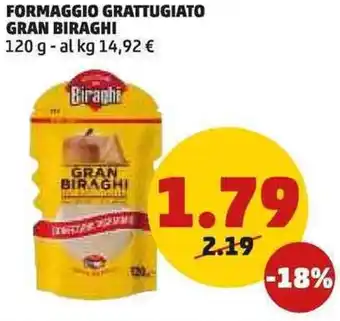 PENNY FORMAGGIO GRATTUGIATO GRAN BIRAGHI 120 g offerta
