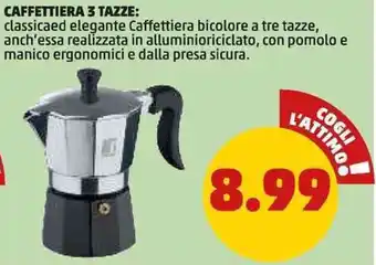 PENNY CAFFETTIERA 3 TAZZE offerta