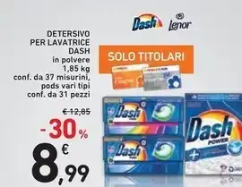 Spazio Conad Dash detersivo per lavatrice offerta