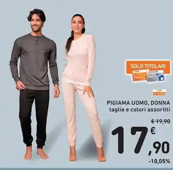 Spazio Conad Pigiama uomo, donna offerta