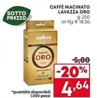 Pam Lavazza caffè macinato oro offerta
