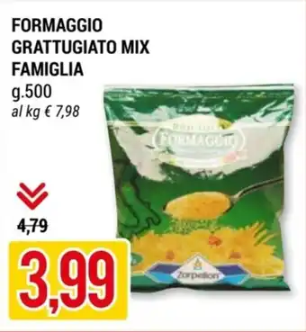 FORMAGGIO GRATTUGIATO MIX FAMIGLIA g. 500