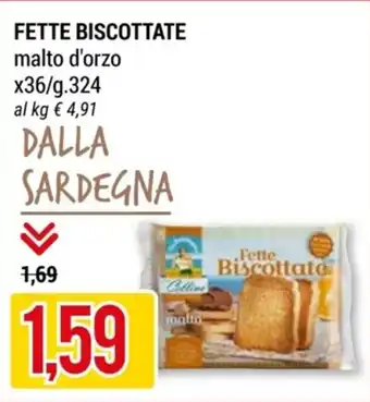 Hardis FETTE BISCOTTATE malto d'orzo x36/g.324 offerta