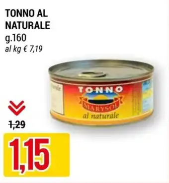 TONNO AL NATURALE g. 160