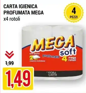 CARTA IGIENICA PROFUMATA MEGA x4 rotoli