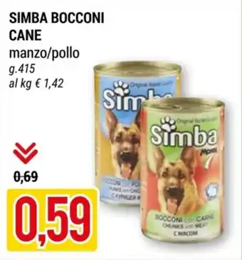 Hardis SIMBA BOCCONI CANE manzo/pollo g.415 offerta