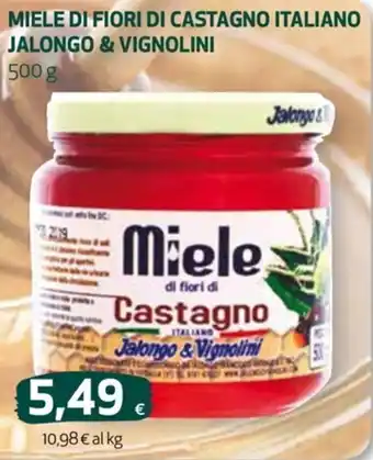 Coop MIELE DI FIORI DI CASTAGNO ITALIANO JALONGO & VIGNOLINI 500 g offerta