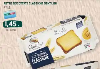 Coop FETTE BISCOTTATE CLASSICHE GENTILINI 185g offerta