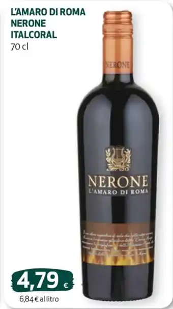 Coop L'AMARO DI ROMA NERONE ITALCORAL 70 cl offerta