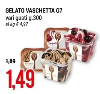 Hardis GELATO VASCHETTA G7 vari gusti g.300 offerta