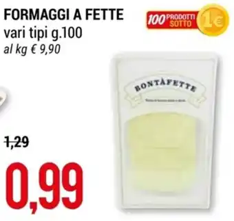 FORMAGGI A FETTE vari tipi g.100