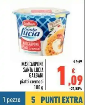 Conad Galbani Santa Lucia Mascarpone 100g offerta