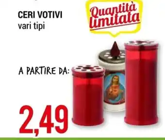 Hardis CERI VOTIVI vari tipi offerta