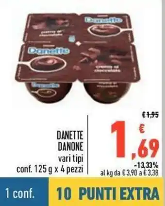 Conad Danone Danette 125g x 4 pezzi offerta