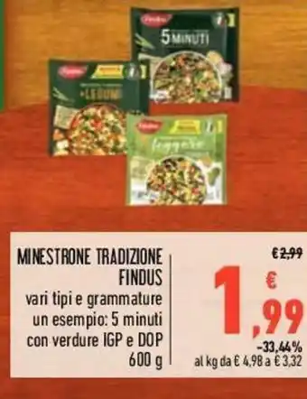 Conad Findus Minestrone Tradizione 600g offerta