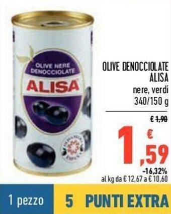 Conad Alisa Olive Denocciolate 340/150g offerta