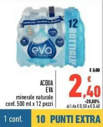 Conad Eva Acqua 500ml x 12 pezzi offerta