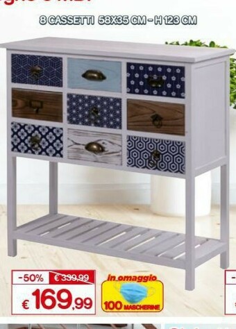 Satur Mobiletti In Legno 8 Cassetti offerta
