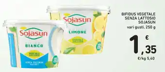 Conad BIFIDUS VEGETALE SENZA LATTOSIO SOJASUN vari gusti, 250 g offerta
