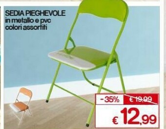 Satur Sedia Pieghevole In Metallo E Pvc offerta