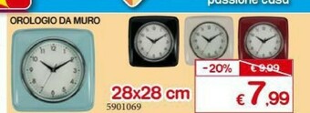 Satur Orologio Da Muro offerta