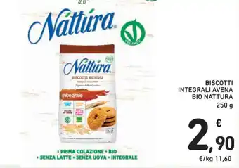 Conad BISCOTTI INTEGRALI AVENA BIO NATTURA 250 g offerta