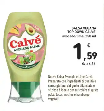 Conad SALSA VEGANA TOP DOWN CALVE' avocado/lime, 250 ml offerta