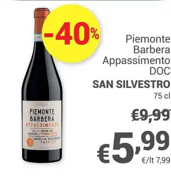San silvestro piemonte barbera appassimento doc