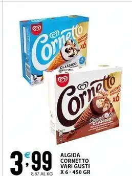 Sisa Algida cornetto vari gusti offerta