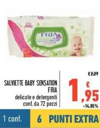 Conad Fria Salviette Baby Sensation 72 pezzi offerta