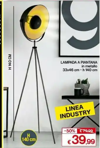 Satur Lampada A Piantana In Metallo offerta