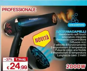 Satur Kooper Asciugacapelli Professionale offerta