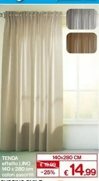 2191434 140x280 Cm Tenda Effetto Lino