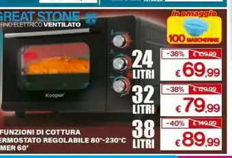 Satur Kooper Forno Elettrico Ventilato offerta