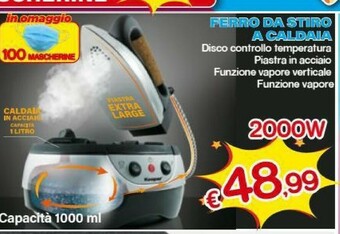 Satur Kooper Ferro Da Stiro A Caldaia 2000W offerta