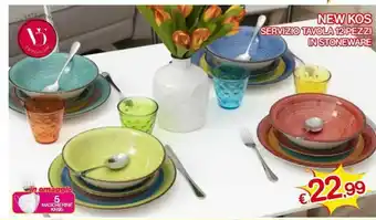 Satur New Kos Servizio Tavola 12 Pz In Stoneware offerta